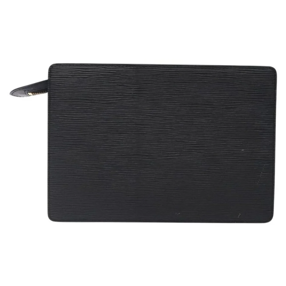 LOUIS VUITTON Epi Pochette Homme Clutch Bag Black Noir LV Auth